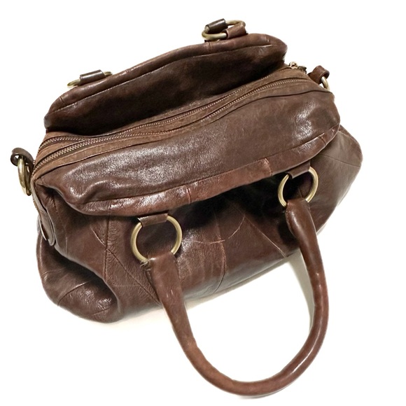 Coach Kira Limited Edition XL Brown Leather Satchel Tote Messenger Carryall Bag - Picture 6 of 13